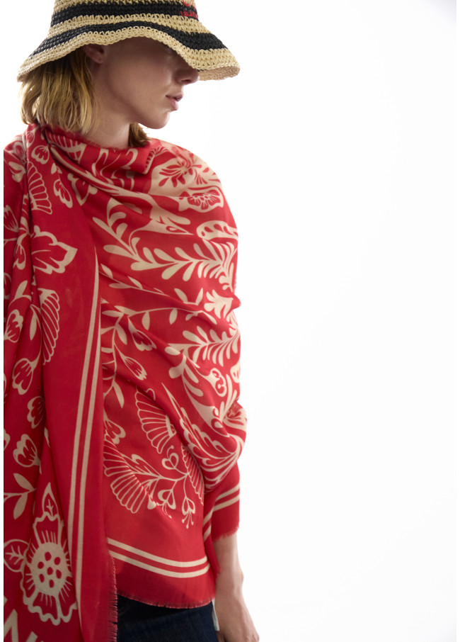 Fular estampado floral