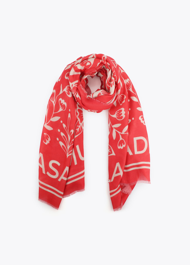 Fular estampado floral