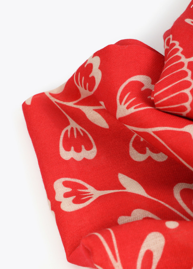 Fular estampado floral