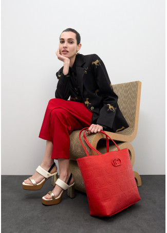 Shopper destrutturata con monogramma