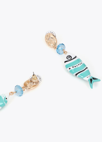 Irregular Multicolor Fish Earrings