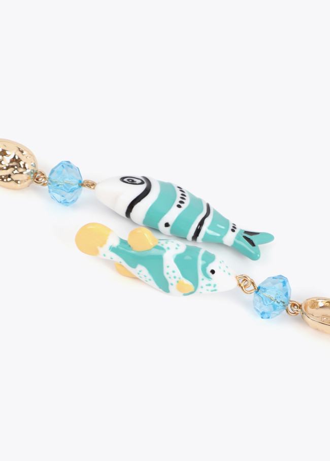 Boucles d'Oreilles Poissons Multicolores...