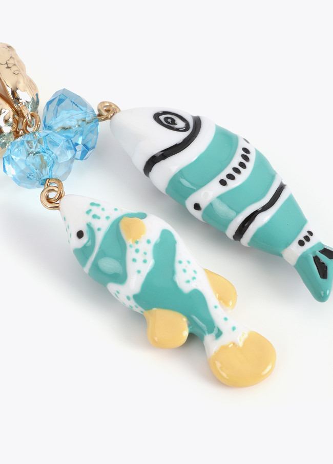 Irregular Multicolor Fish Earrings