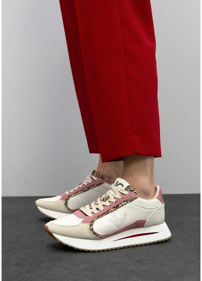 Bicolor Plattform-Sneaker in Kombinierten...