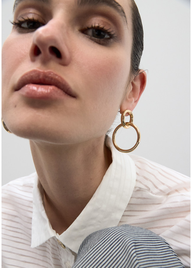 Boucles d'Oreilles Double Anneau