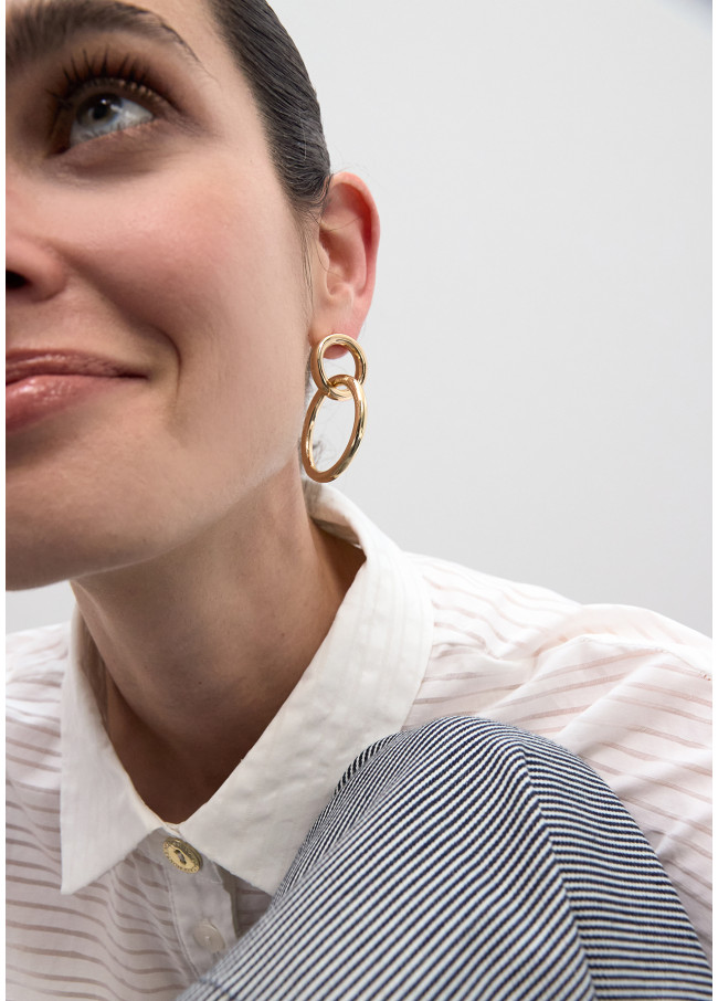 Boucles d'Oreilles Double Anneau