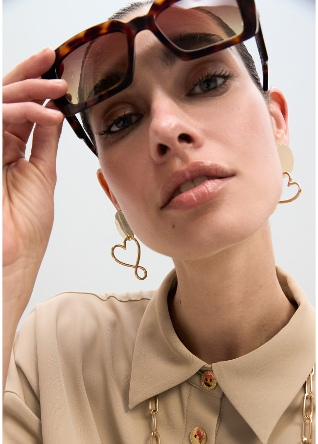 Boucles d'oreilles Cœur Infini Combinées