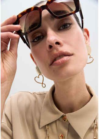 Boucles d'oreilles Cœur Infini Combinées