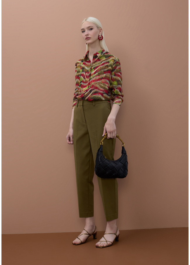 Camisa Manga Longa Estampa Serpentina