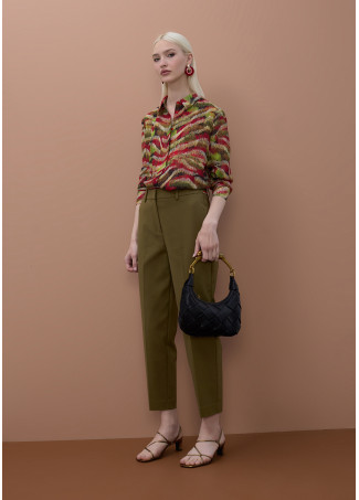 Camicia a maniche lunghe stampa serpentina