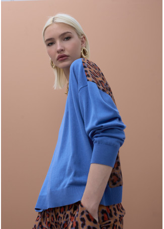 Printed Back Sweater