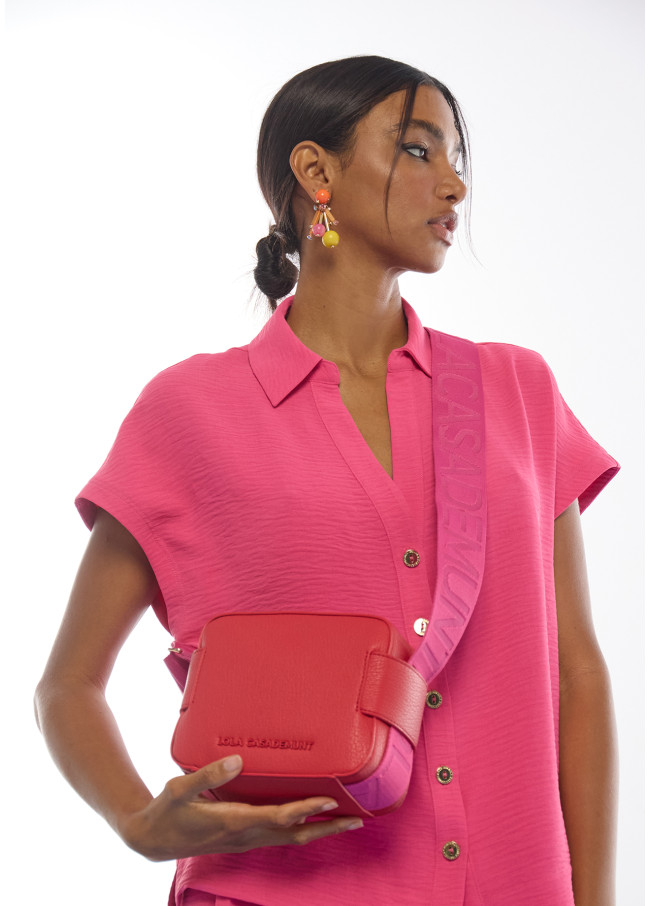 Contrast Strap Nylon Crossbody