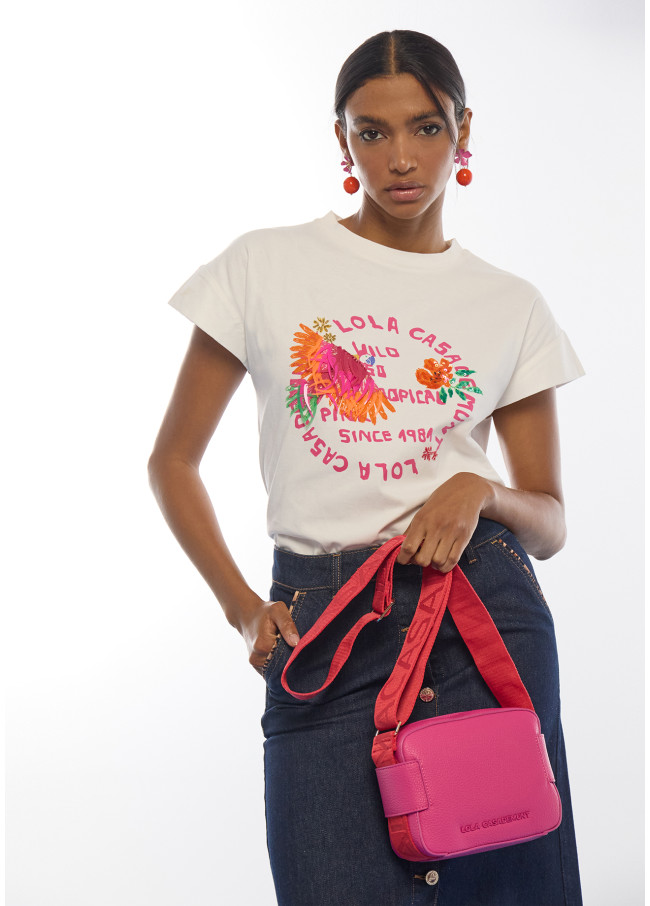 Sac Bandoulière Nylon Contrasté