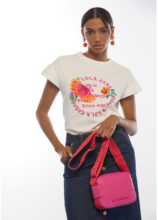 Sac Bandoulière Nylon Contrasté