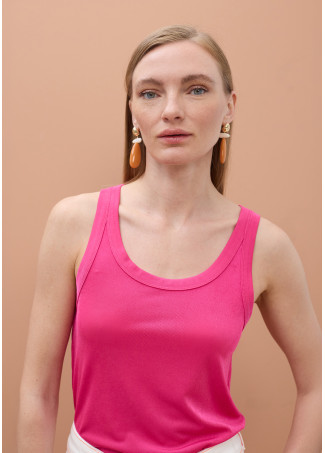 Top a spalline scollo rotondo