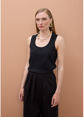 Top de alça com strass