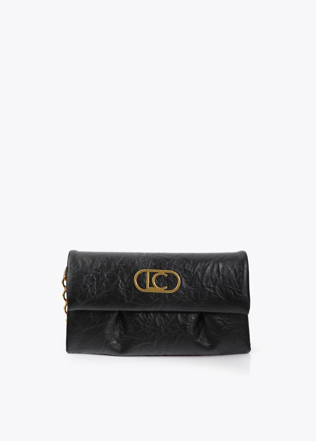 Sac bandoulière à rabat plissé