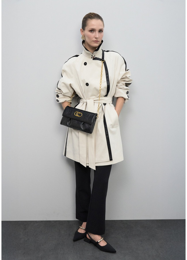 Pleated Flap Crossbody