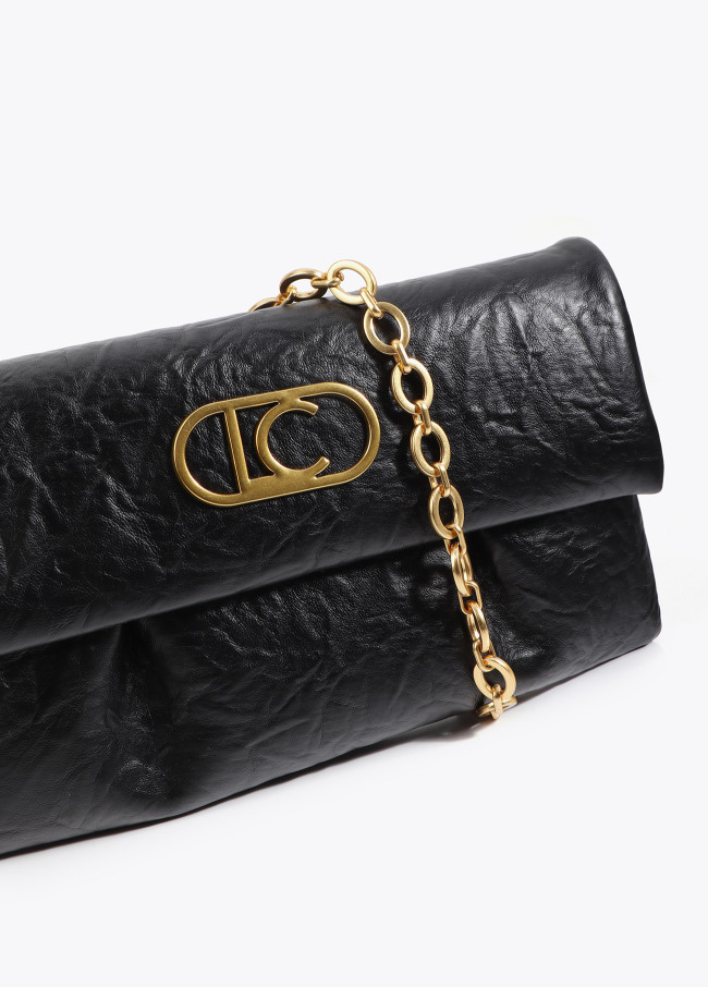 Pleated Flap Crossbody