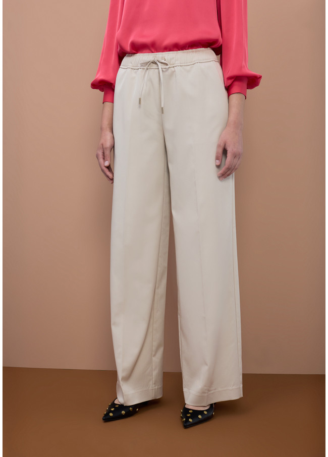 Pantalón Largo Recto con Cinturilla de Goma