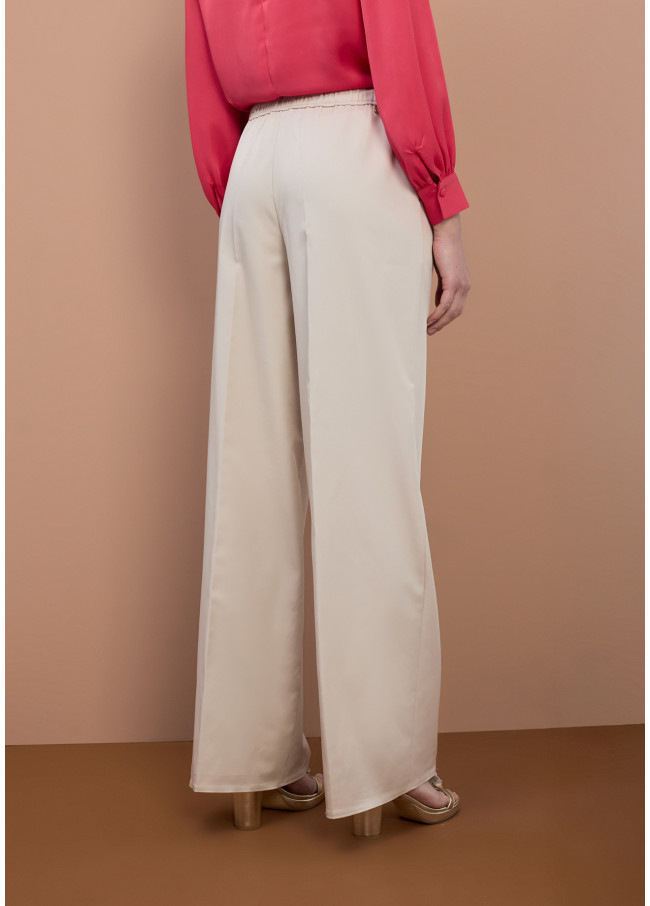 Pantalon Long Droit avec Taille Élastique