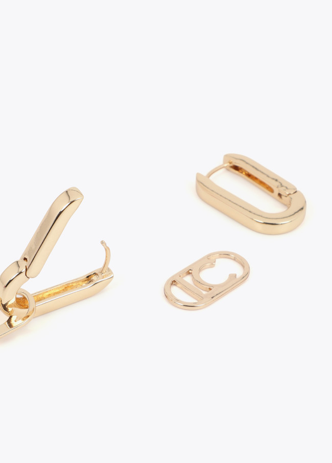 Boucles d'oreilles à charnière avec logo...