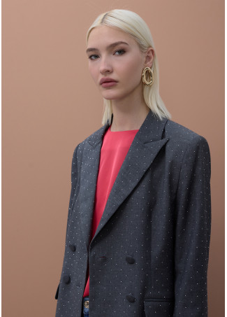 Kreuzblazer mit Strass