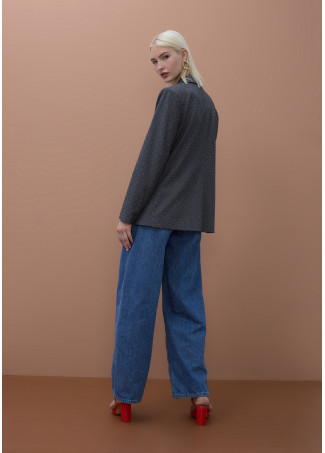 Kreuzblazer mit Strass