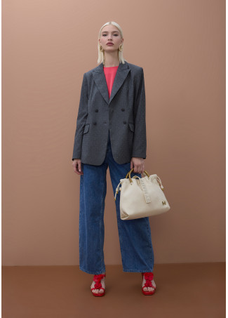 Double-Breasted Strass Blazer