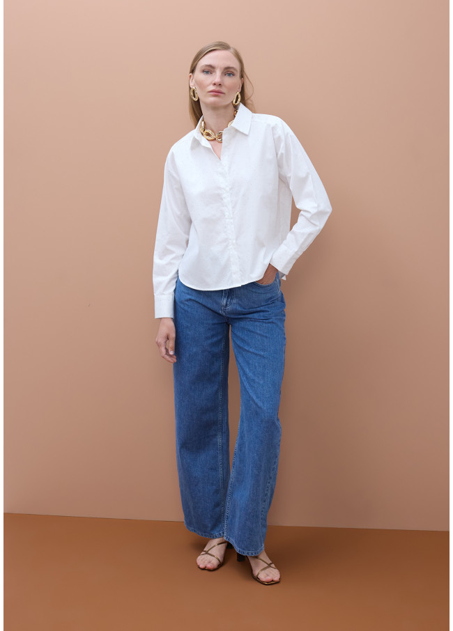 Poplin Shirt with Estras Details