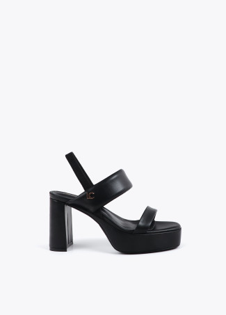 Tricolor Strap High Heel Sandal