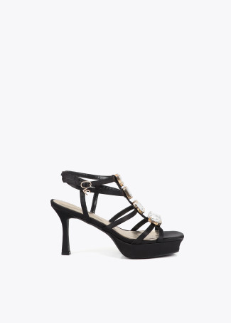 Heeled Shoe with Crystal Strap Details