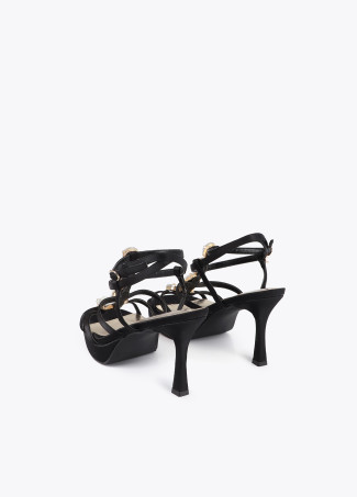 Heeled Shoe with Crystal Strap Details