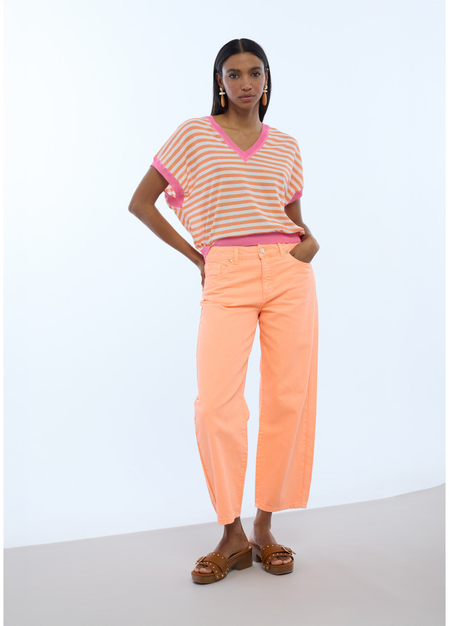 Pantalon carrot fluo