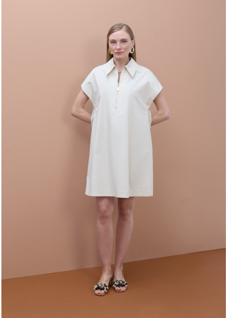 Robe Chemise Courte à Manches Courtes