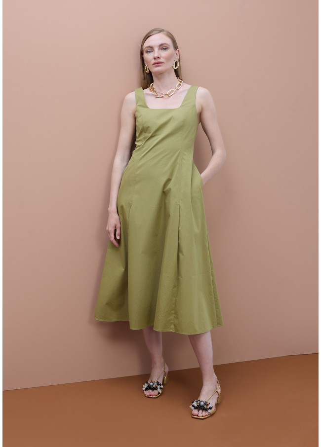 Vestito Popeline con Spalline