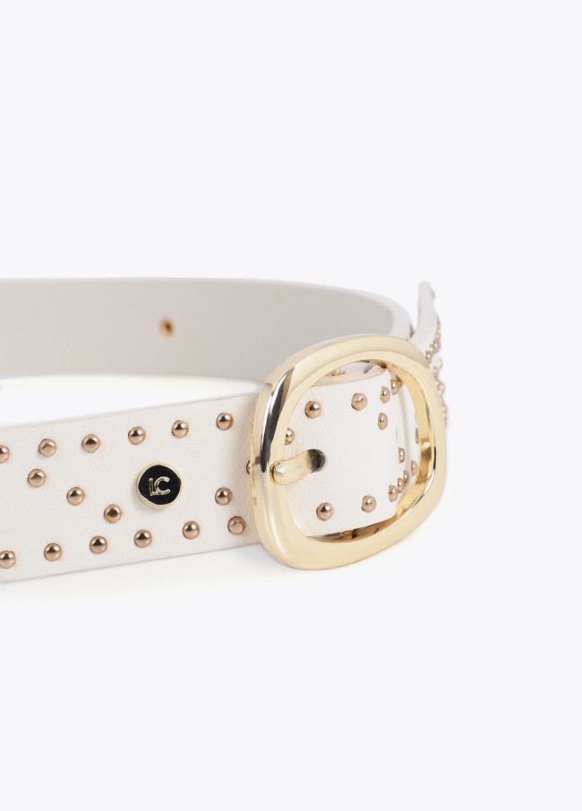 Ceinture avec clous logotipés et applications...