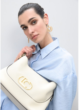 Braided Handle Faux Leather Crossbody