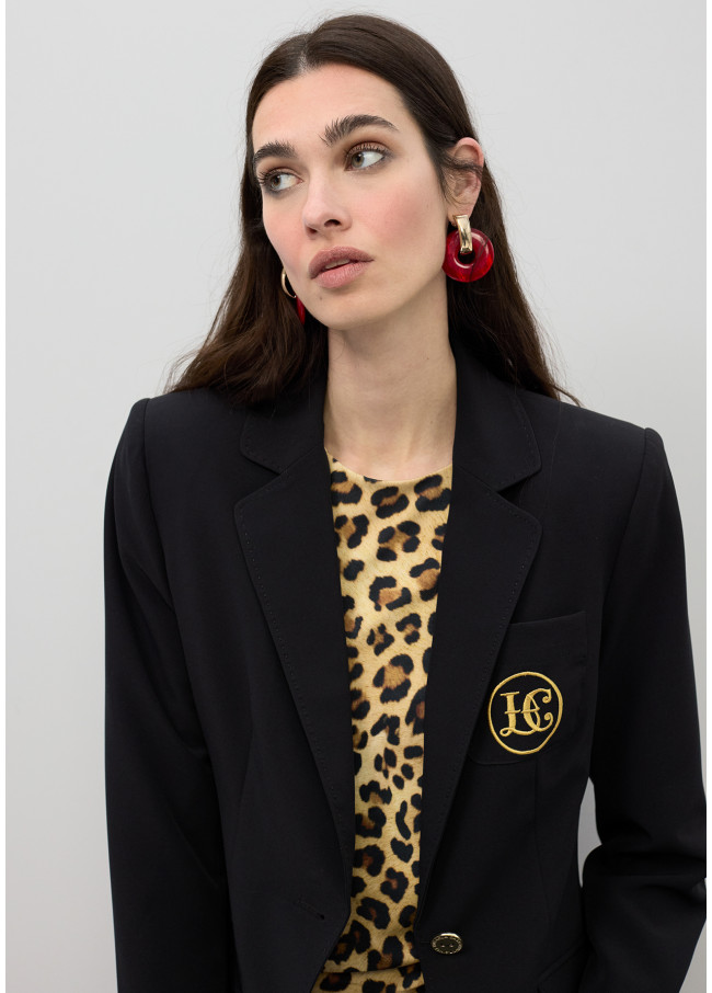 Fitted Blazer with Lapel Pockets