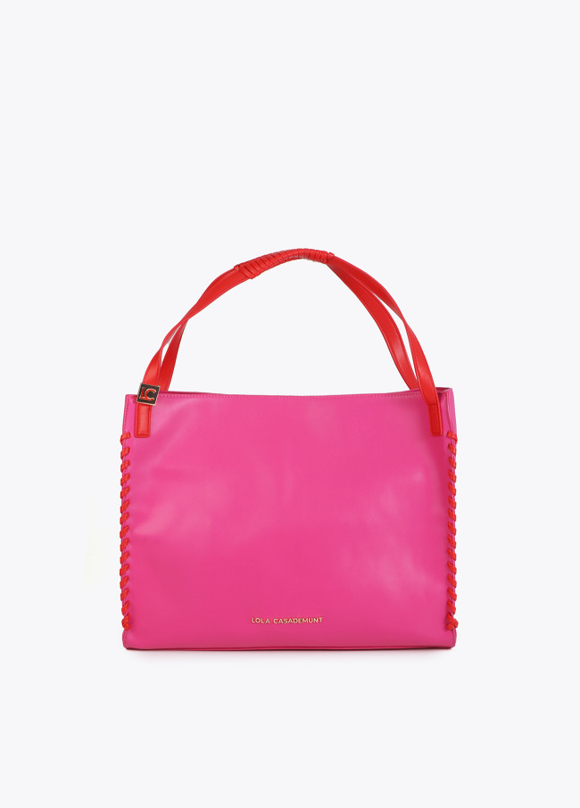 Shopper com Detalhe Entrançado em Contraste