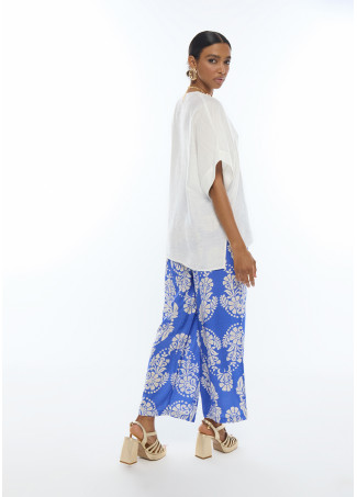 Culotte fluido estampado paisley