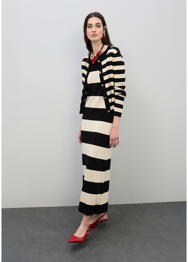 Cardigan rayas bicolor