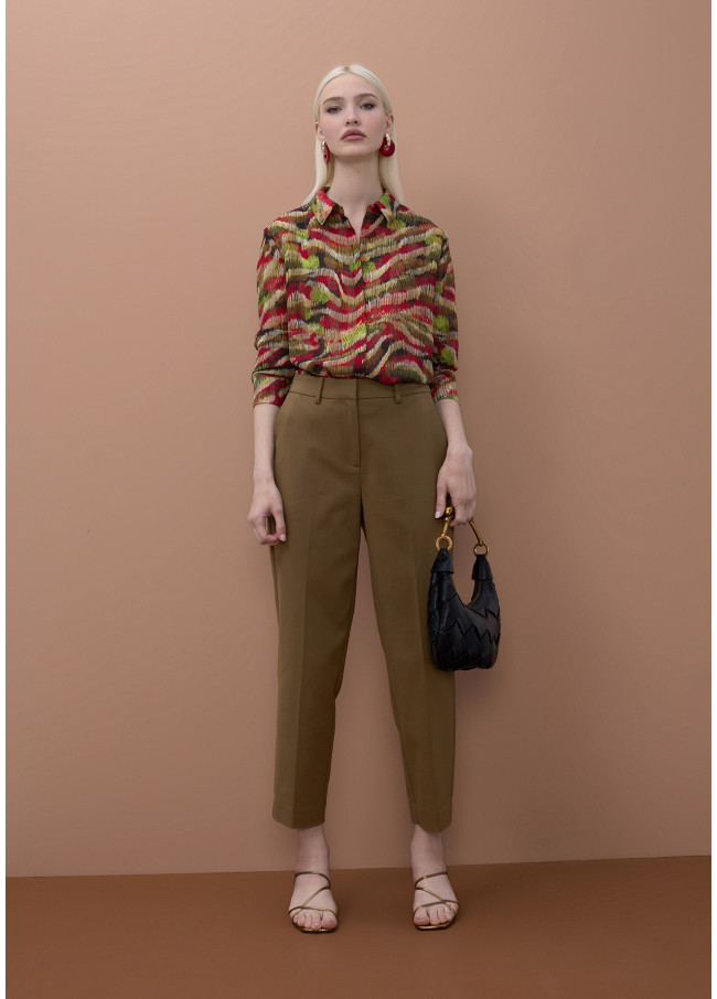 Pantaloni con nastro logo