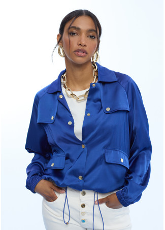 Blouson Bomber Fluide avec Poches