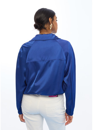Blouson Bomber Fluide avec Poches