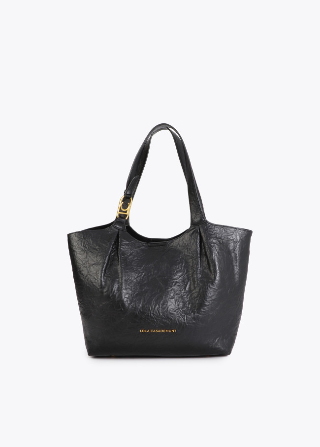 Shopper Pieghe con Logo sul Manico