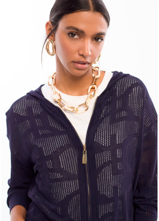 Openwork Hoodie