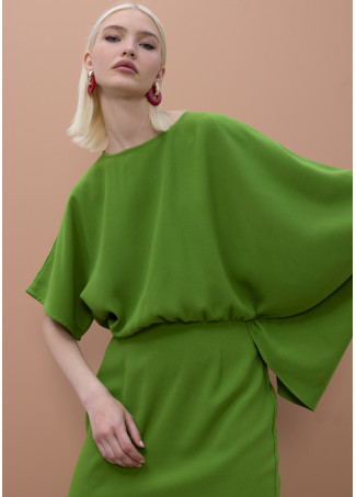 Asymmetric Sleeve Dress