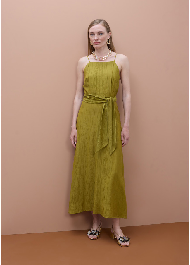 Thin Strap Straight Neckline Dress