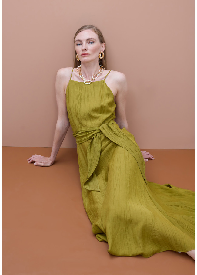 Thin Strap Straight Neckline Dress